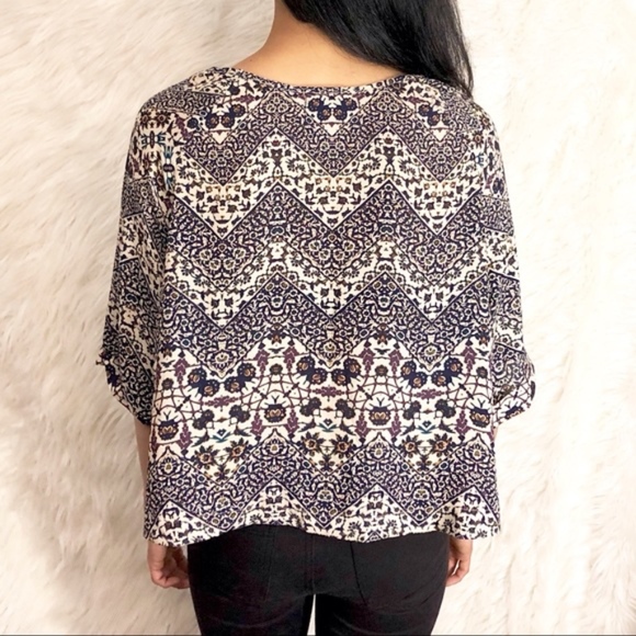 about a girl floral chevron zig zag dolman blouse - Picture 3 of 8
